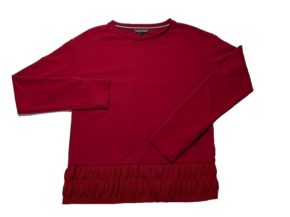 Tommy Hilfiger Red Light Weight Sweater For Women - Size XS