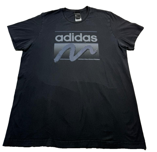 Adidas Men's Multicolor T-Shirt – Size XL, Abstract Wave Brand Department