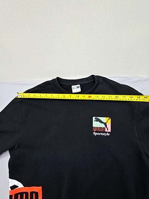 Puma Men's Black Crewneck Sweatshirt Size M Relaxed Sportstyle