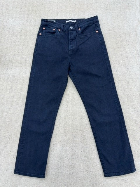 Levi's Wedgie Straight Women's Size 27 High Rise Black Stretch Jeans