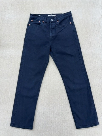 Levi's Wedgie Straight Women's Size 27 High Rise Black Stretch Jeans