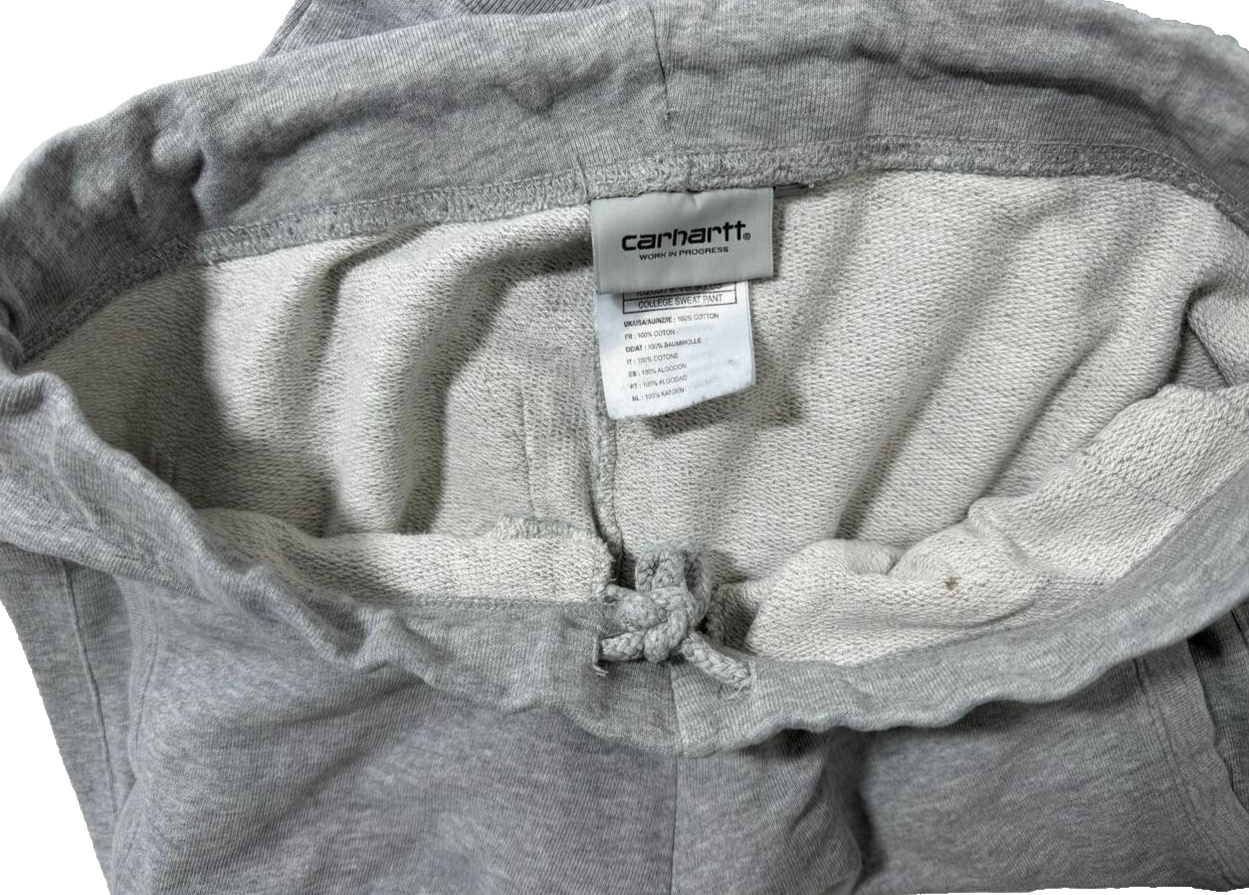 Carhartt Wip College Sweat Pant Dark Grey Heather & White S