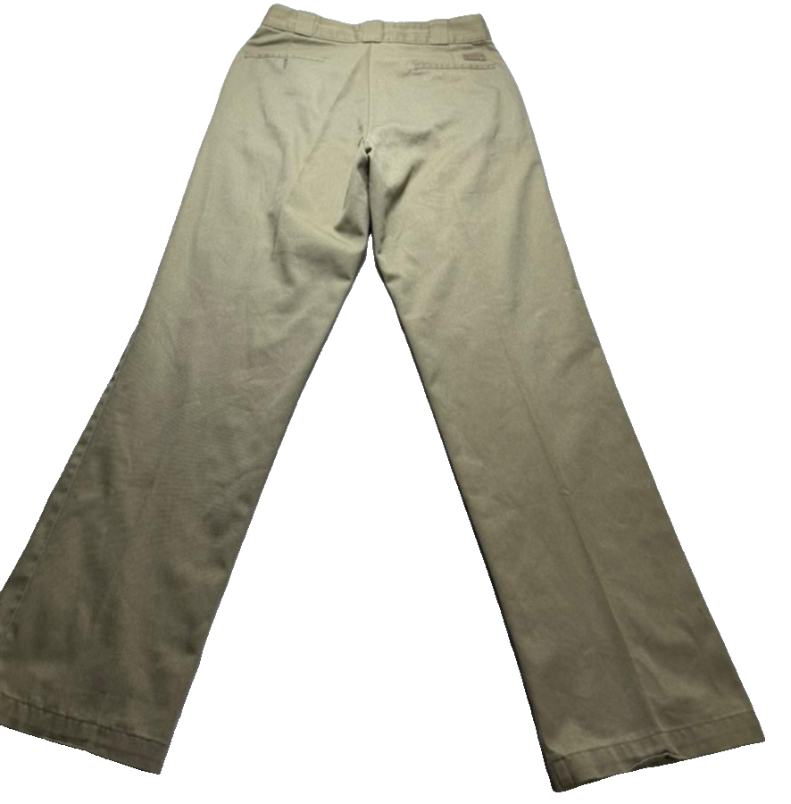Dickies Men's Tan Work Pants - Durable Cotton Twill, Relaxed Fit, Size 32