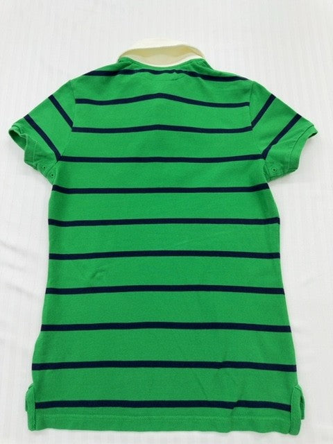 Polo Ralph Lauren Men's Green Navy Striped Polo S Vintage