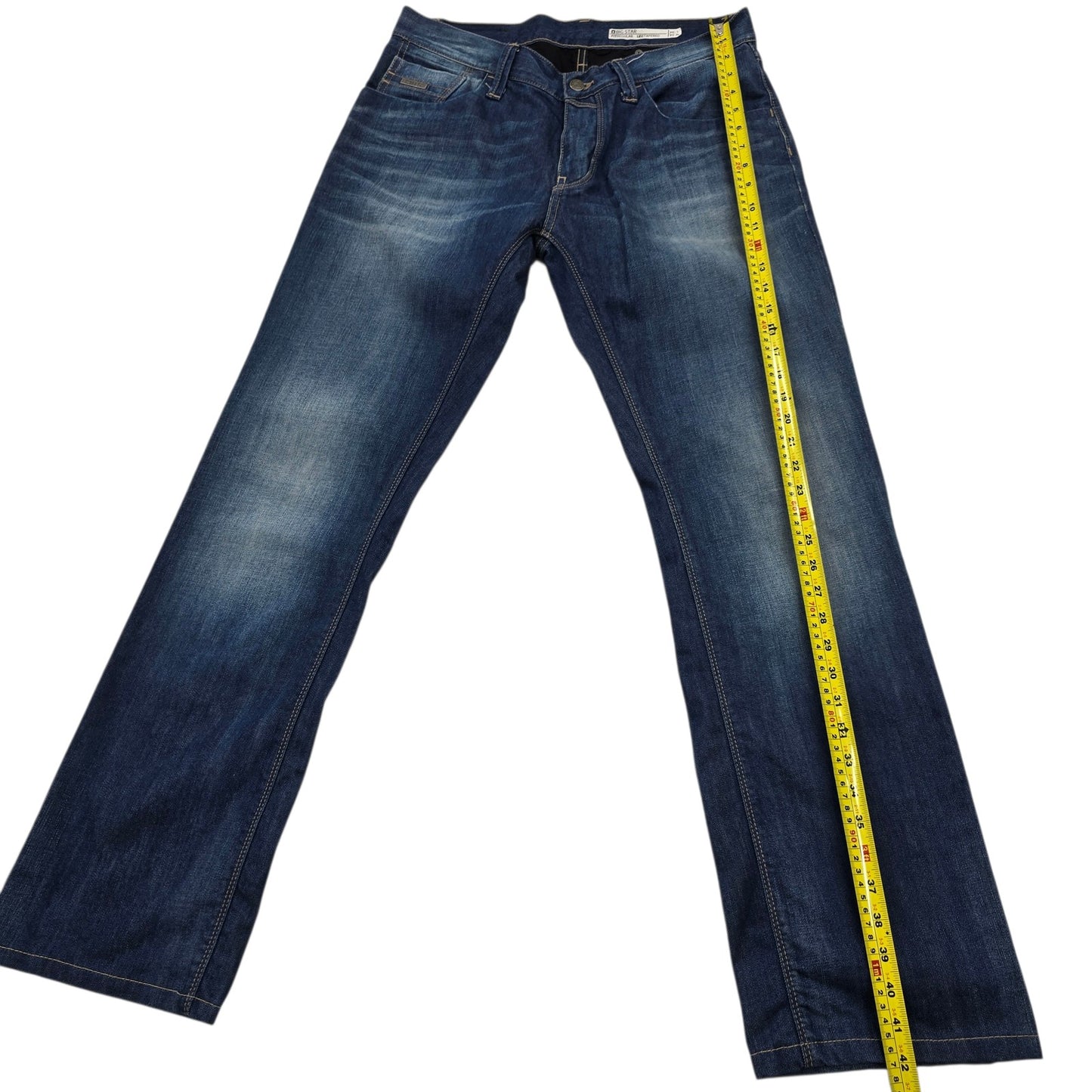 Big Star Men's Dark Blue Madox Jeans 34x34 Regular Tapered