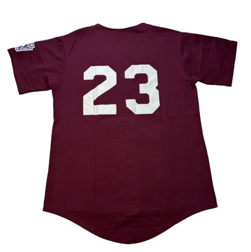 Men's Large Maroon Jersey Athletic Baseball Team Style Top L