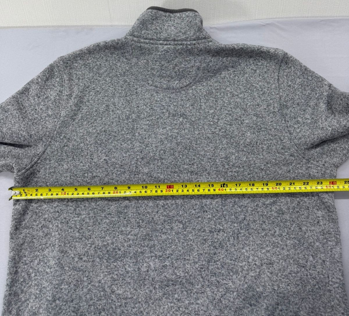 L.L.Bean Men's Gray Quarter-Zip Fleece Pullover XL