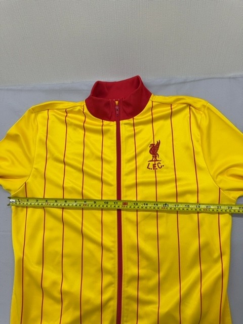 LFC Men's Yellow Striped Soccer Track Jacket L Polyester Zipper