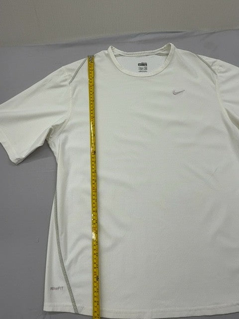 Nike Men's White Dri-FIT Fitness T-Shirt Size L
