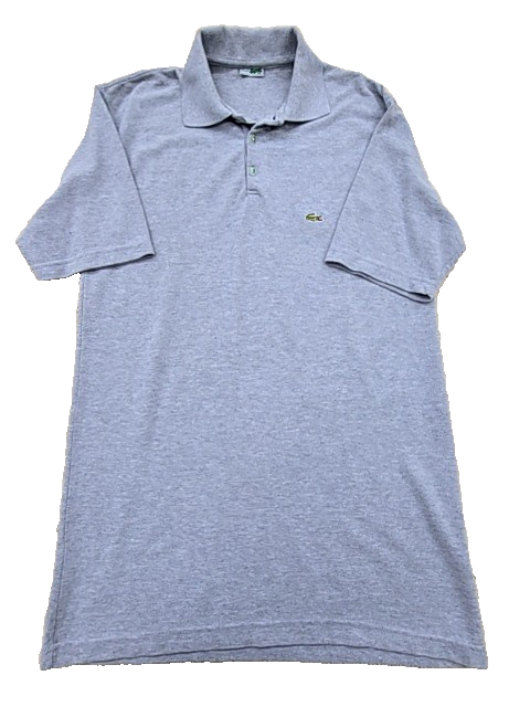Lacoste Gray XL Men's Short Sleeve Polo Shirt Croc Logo