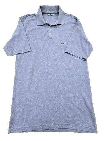 Lacoste Gray XL Men's Short Sleeve Polo Shirt Croc Logo