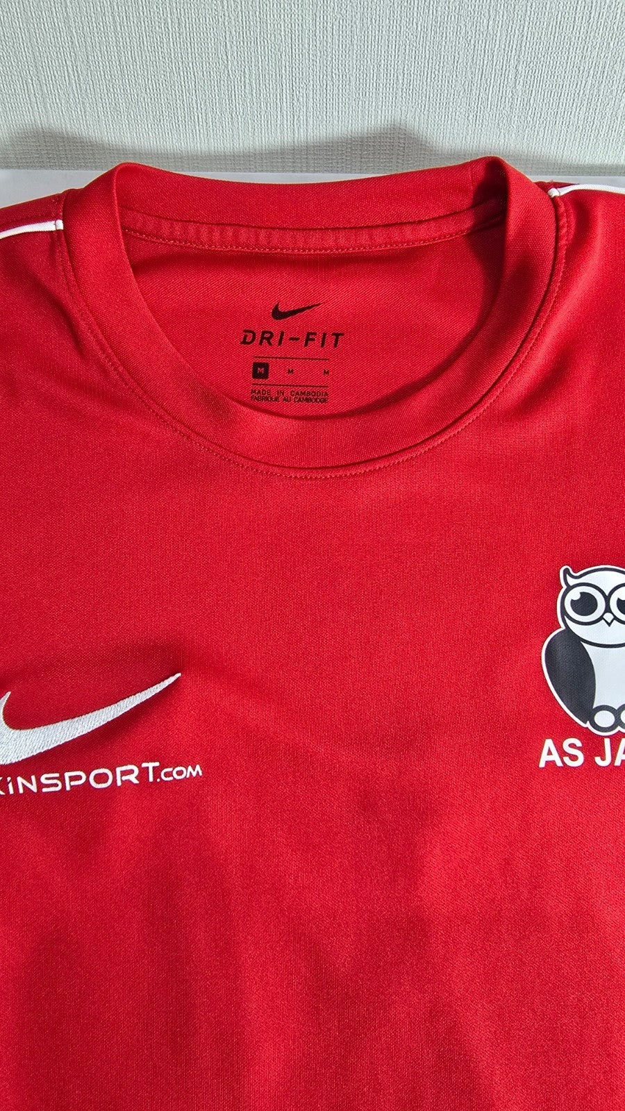 Nike Dri-FIT Men's Medium Red Football Jersey AS JAVEL Soccer Shirt