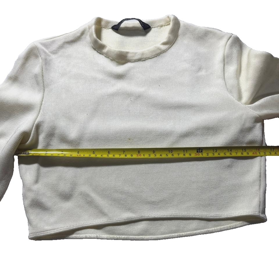 Zara Women's Jumper Cream - Size L