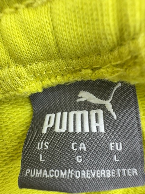 Puma Unisex Green Fleece Jogger Sweatpants Size L Relaxed Fit