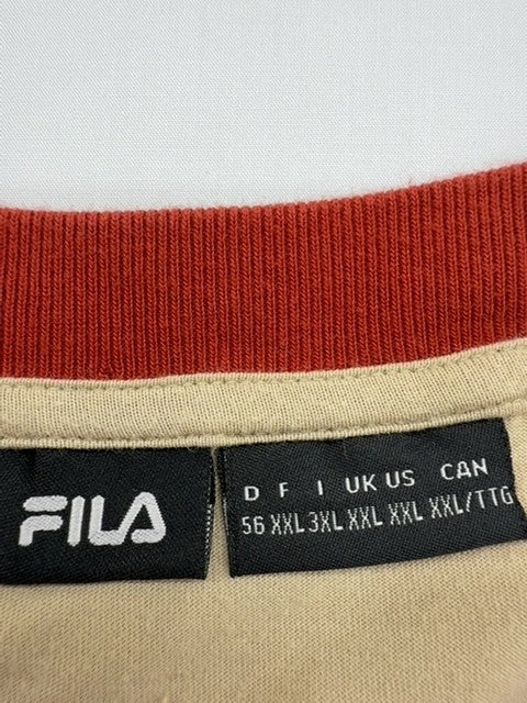 Fila Men Beige T-Shirt size 3XL product image 3
