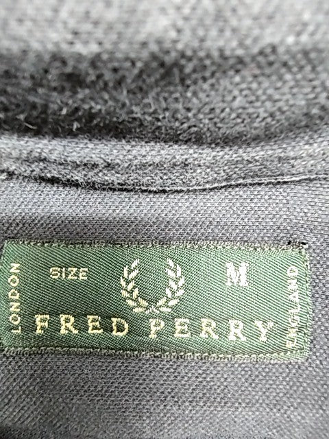Fred Perry Black Cotton Button-Down Long Sleeve Shirt Men's M England