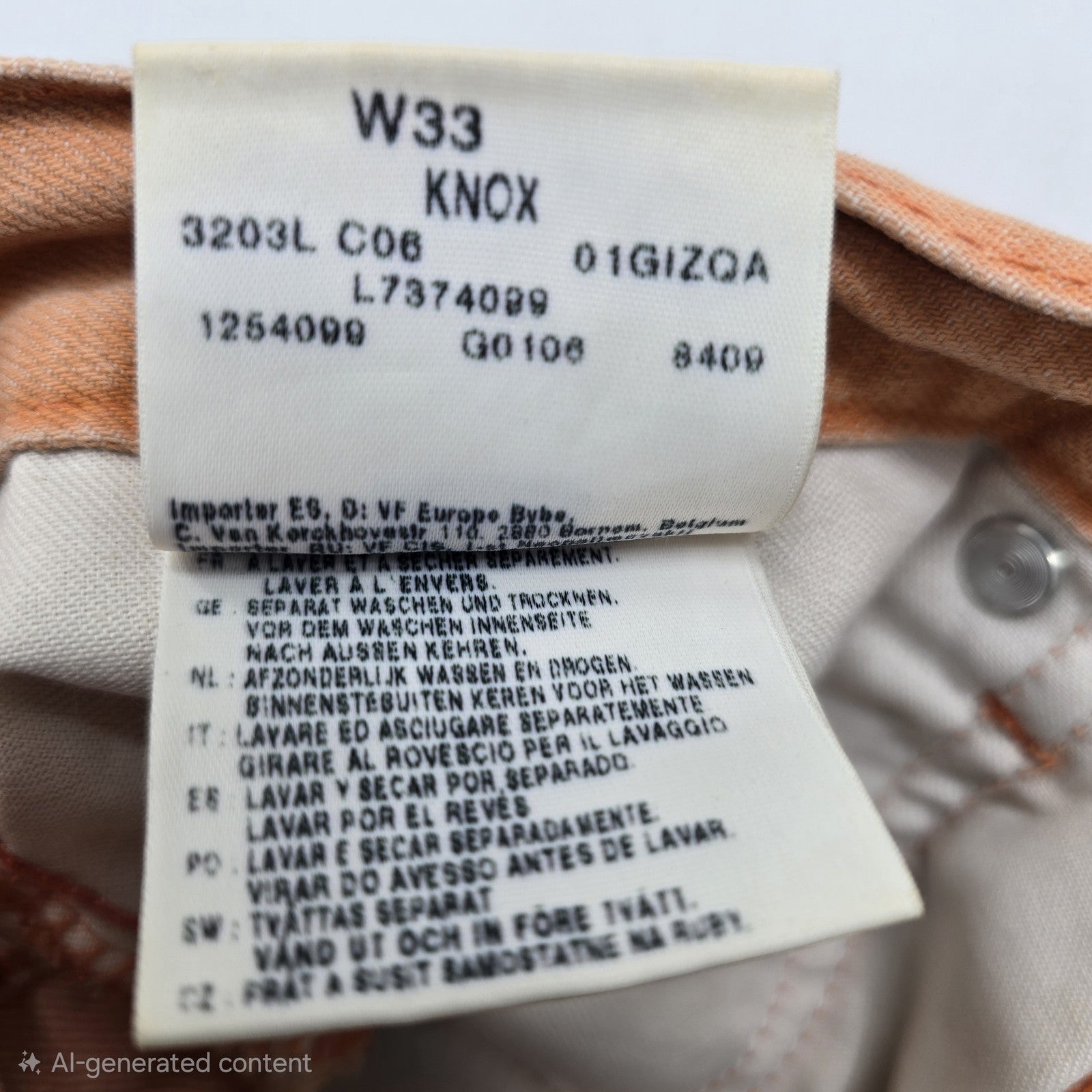 Lee Boys Orange Shorts size 33 product image 4