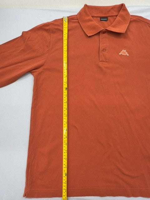 Kappa Men's Orange Long Sleeve Polo Cotton L