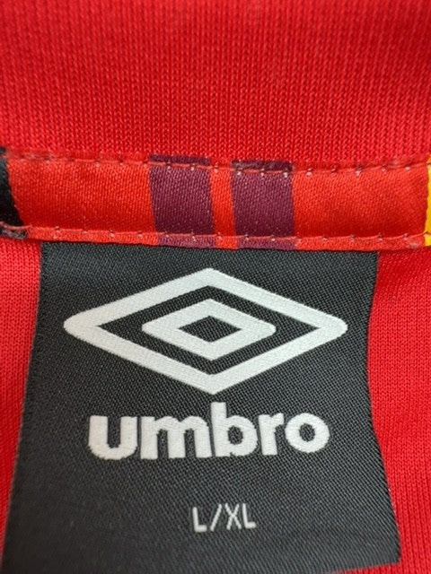 Umbro Unisex Red Soccer Jersey Short Sleeve Size L