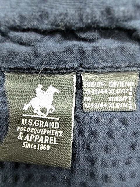 U.S. Grand Polo Men Navy Blue 3XL Cotton Button-Up Shirt Size 3XL