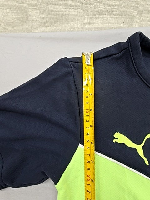 Puma Unisex Black Neon Yellow Drycell T-Shirt Size S Short Sleeve