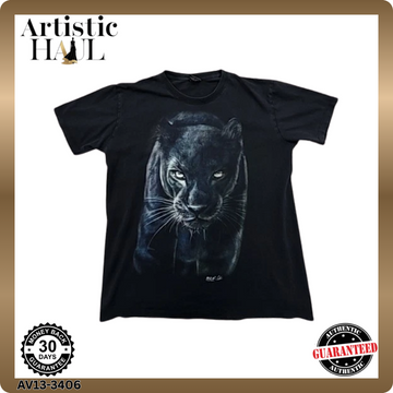 Wild Unisex Black Panther Graphic T-Shirt Size L
