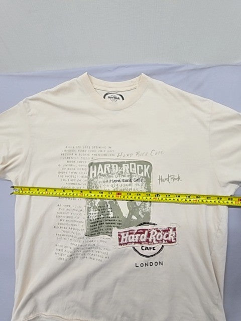 Hard Rock Cafe Unisex White Crewneck T-Shirt XL Short Sleeve Cotton