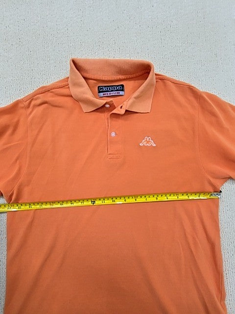 Kappa Men's Orange Polo Shirt Short Sleeve Cotton Logo Collared