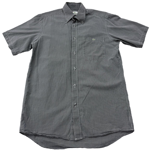 Lacoste Men's Gray Shirt – Size S, Short Sleeve, Cotton