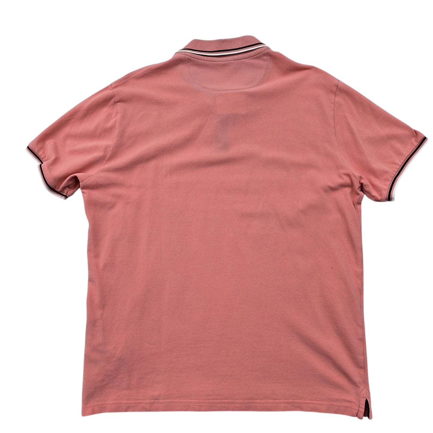 Champion Men's L Rose Mauve Cotton Polo Short Sleeve Striped Collar