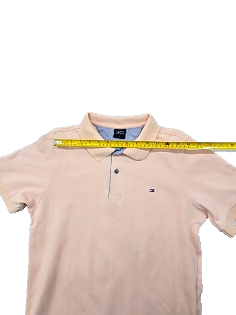 Tommy Hilfiger Men's Beige Short Sleeve Polo Shirt L Cotton Regular Turkey