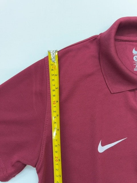 Nike Boys Maroon AeroSwift Quick Dry Polo Shirt Big Kid Size S