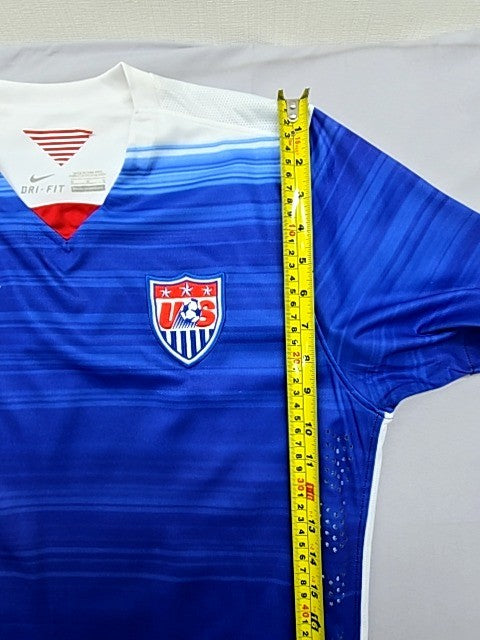 Nike Men's Blue Dri-FIT Soccer Jersey Short Sleeve V-Neck Size M