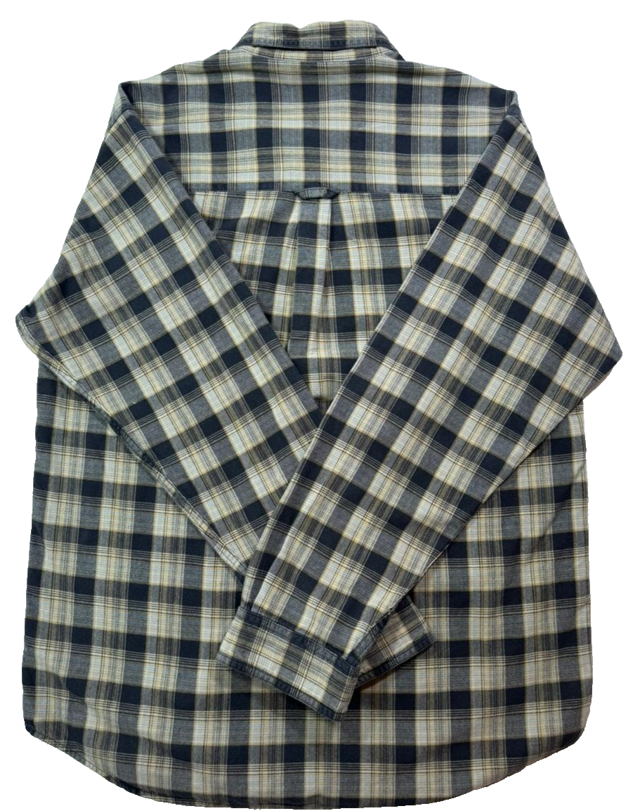 Columbia Men's Long-Sleeve Button-Up Plaid Shirt In A Brown And Beige - Size M