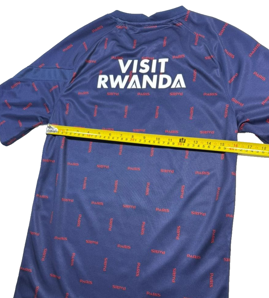 Jordan Men's Psg Paris Saint-Germain Pre-Match Navy Print Shirt Size S