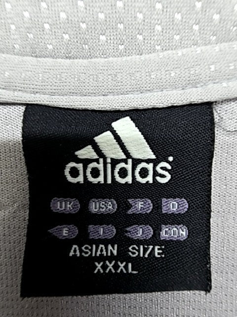 Adidas Men's XXL White Striped V-Neck Mesh Tank Top