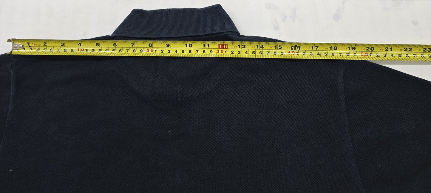 Burberry Men's Navy Short Sleeve Polo Shirt Size L Cotton