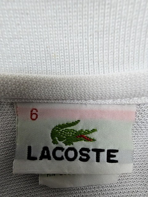 Lacoste White Short Sleeve Polo Shirt Men's Size 6 Classic Fit France