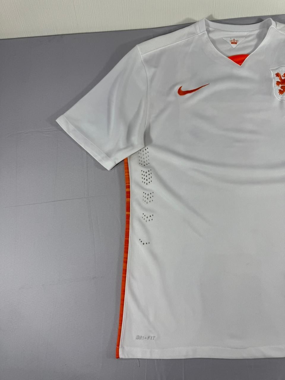 Nike Netherlands National Team Jersey White Orange Lion Dri-FIT Football Shirt