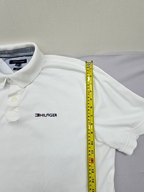 Tommy Hilfiger Men's White Polo Shirt XL Classic Fit