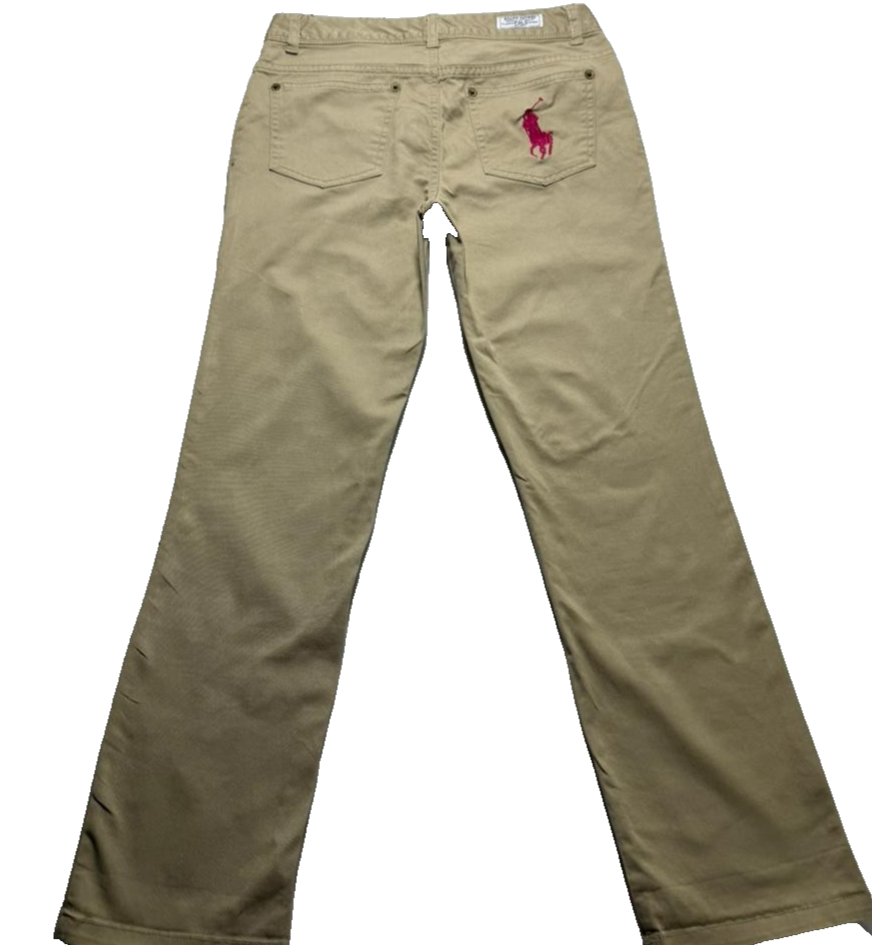 Polo Ralph Lauren Boys Tan Chino Pants Classic Fit Size 12 Made In China