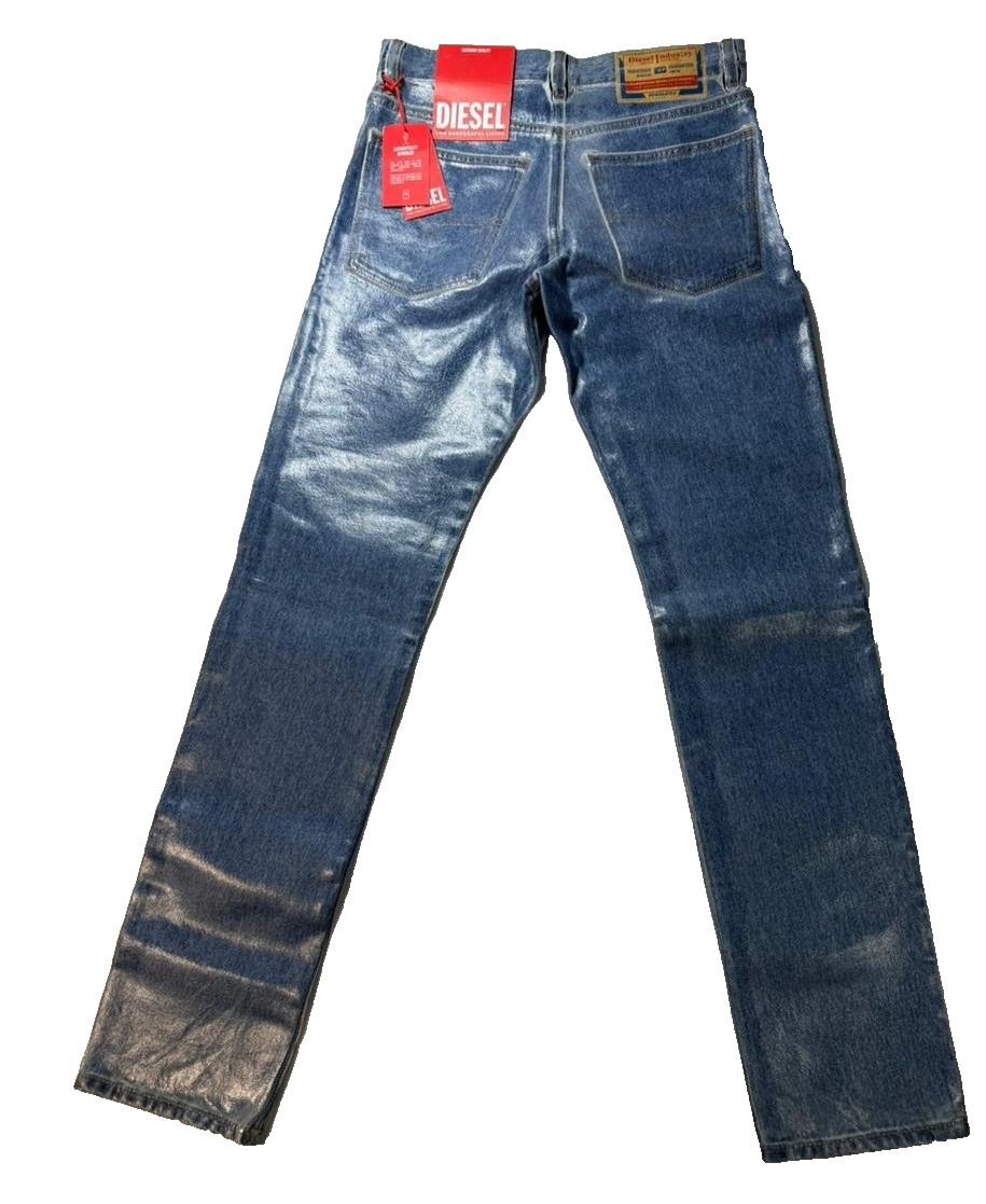 Diesel Industry Men's Slim Fit Mid Waist Straight Leg Blue Jeans Size 30 NWT