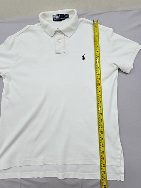 Polo Ralph Lauren Men's White Polo Shirt Size M Cotton Short Sleeve