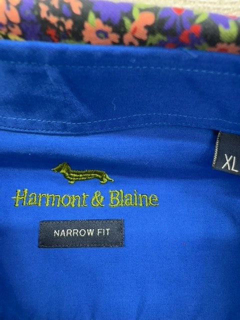 Harmont & Blaine Floral Button Shirt Men XL Long Sleeve