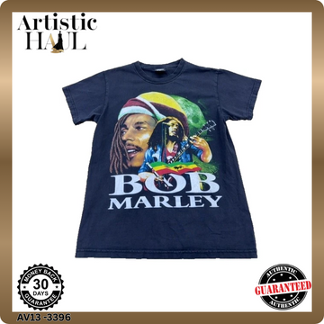 Zouari Ali Unisex Navy Reggae Cotton T-Shirt Size M