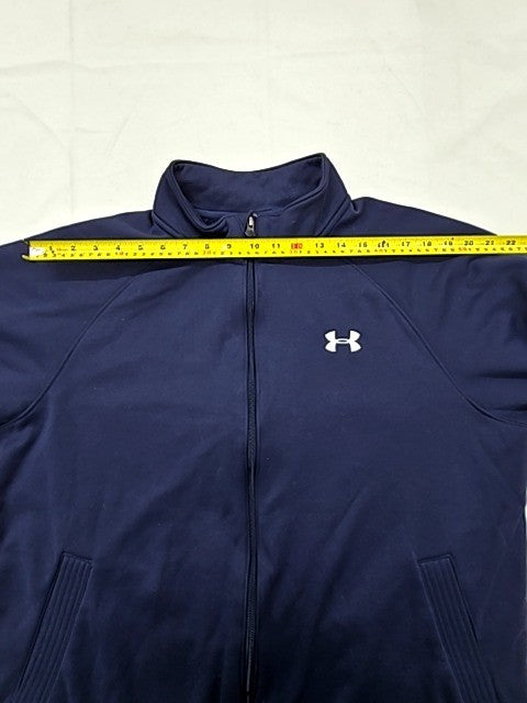 Under Armour Men's Navy Full Zip Fleece Jacket XL Loose Fit