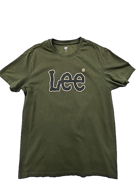 Lee Men's Slim Fit Green L Short Sleeve 100% Cotton Crew Neck T-Shirt