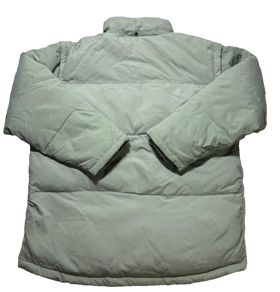 Fila Men's Puffer Jacket XXL Light Green Padded Winter Coat High Neck Zip Pocket
