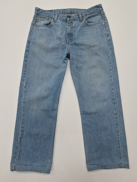 Levi's Men's Light Blue Straight Jeans W36 L30 Regular Fit Stonewash