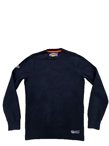 Superdry Men's Navy Cable Knit Crewneck Jumper Medium Regular Fit